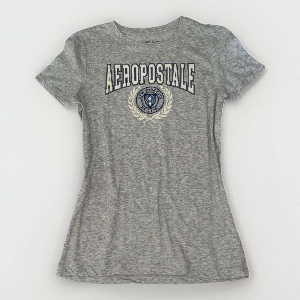 Aeropostale New York City Est. 1987 Women’s Gray Graphic T-shirt Size Large
